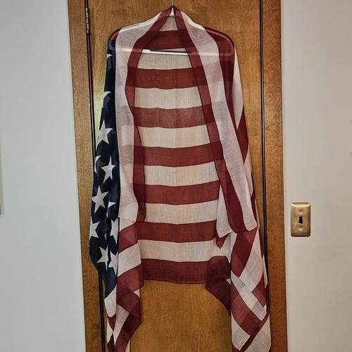American flag sheer scarf - american,