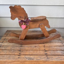 Vtg rocking horse wood - rocking,