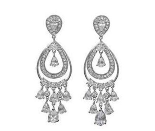 Chandelier drop earrings - drop, cubic