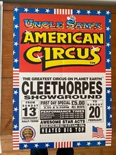 UNCLE SAMS AMERICAN CIRCUS - CIRCUS A2 POSTER - CLEETHORPES