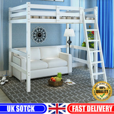 White Solid Wooden Bed Frame