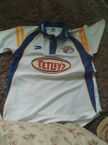 Leeds rhinos white - shirt, s