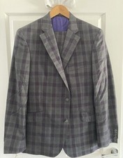 Men’s Grey/Purple Plaid Fine