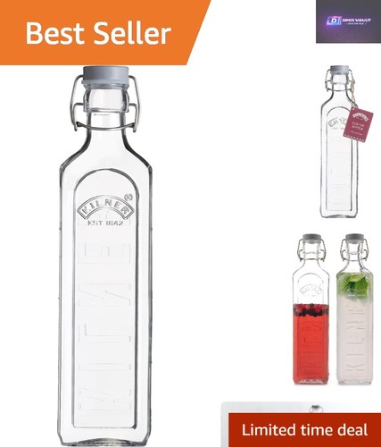 Elegant litre clip top glass - 1,