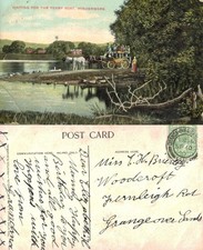Vintage postcard waiting for - vintage,