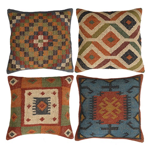 Wool jute cushion - 4,