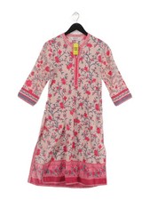 BIBA A-Line Midi Dress in Pink