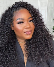 Curly Half Wig Human Hair 3 in