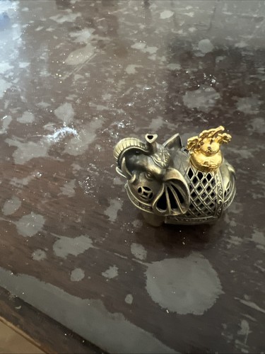 Elephant decorated metal - decorated,