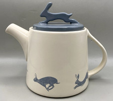 ENGLISH TABLEWARE CO ARTISAN HARE RANGE LEAPING HARE TEAPOT WITH 3D HARE FINIAL