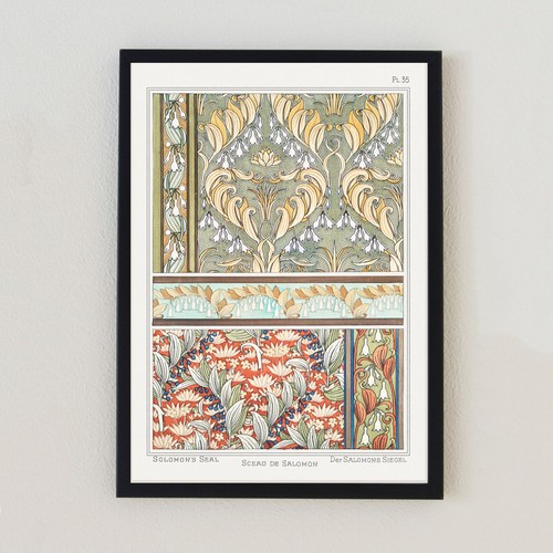 1896 vintage botanical pattern - 1896,