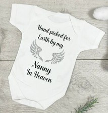 Personalised Baby Hand Picked for Earth Vest | Memorial Angel Wings Gift