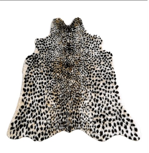 Leopard printed cow hide faux - printed,