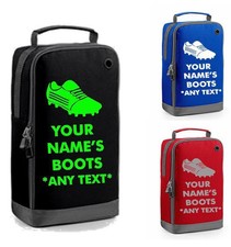 FOOTBALL BOOT BAG personalised school kids childrens shoe shoes sports boots new