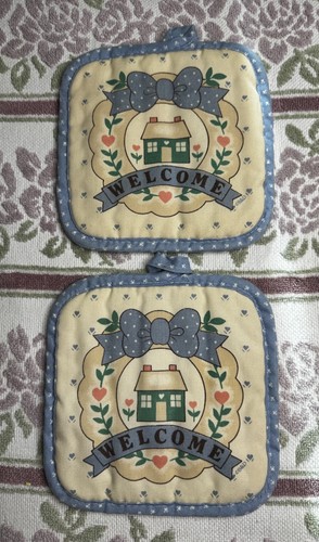 Vintage quilted welcome - vintage,