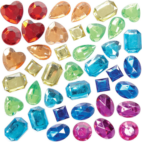 Rainbow self adhesive gems 120 - gems,