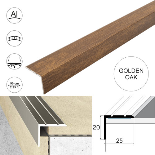 Wood effect aluminium stair - wood,