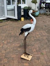 Metal Heron Garden Ornament
