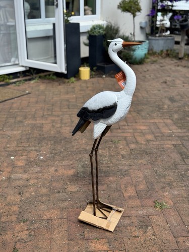 Metal heron garden - metal,
