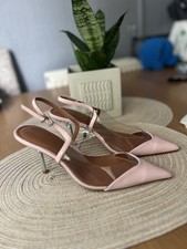 River Island Pink Perspex Sling Back Court Heels Shoes Size UK6