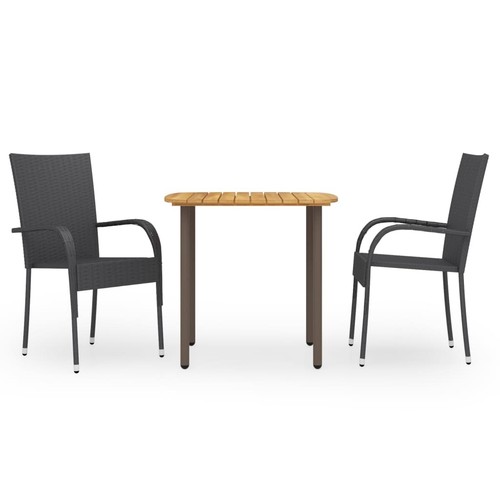 Dining set black solid - set, |