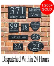 Rustic Slate House Gate Sign