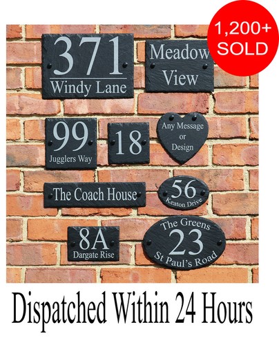 Rustic slate house - gate, sign