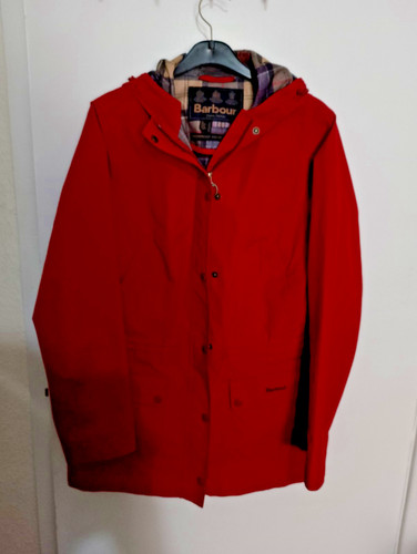 Excellent red barbour jacket - red,