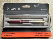 Vintage Parker 45 Red Fountain