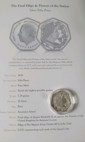 Silver proof 50p coins qe - proof, w/qe