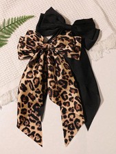 2pcs Black Leopard Print Hair