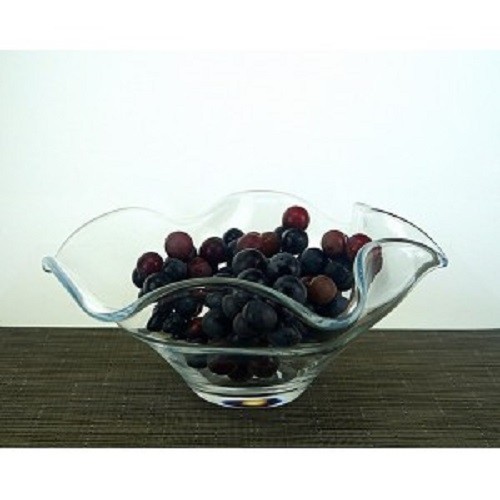 Glass elegant round serving - elegant,
