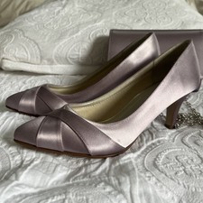 Rainbow Club Lilac women's court shoes UK 4.5 EU with matching clutch bag 