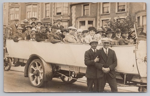 Rppc charabanc bus coach - rppc,