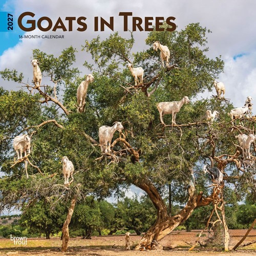 Goats trees 2027 calendar - goats, in