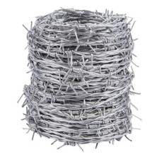 15M 30M 50M 200M Roll of Galvanised Barbed Wire Livestock Security Fencing Barbs