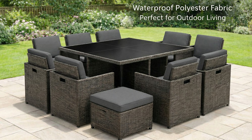 12pc rattan garden - rattan, furniture