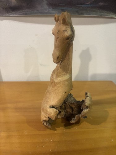 Hand carved wooden horse - hand-carved,