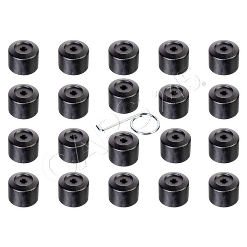 Black cap wheel bolt febi - bolt, fits