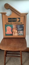 VINTAGE 1950S OAK NOTICE BOARD