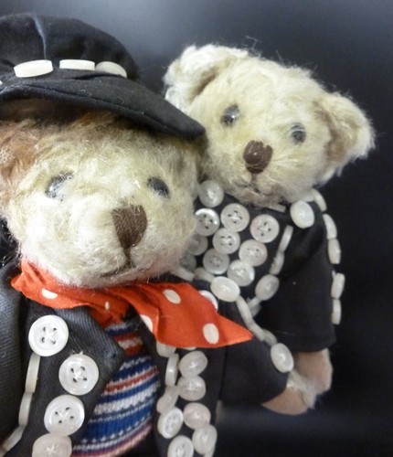 Pair old mohair teddy - of,