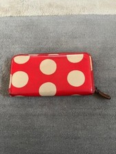 Cath Kidston Red polka dot zip purse wallet