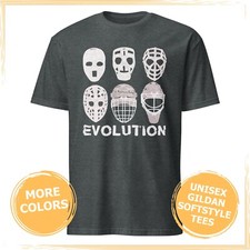 Hockey Goalie Mask Evolution T-Shirt – Unisex Adult Ice Hockey Goaltender Tee