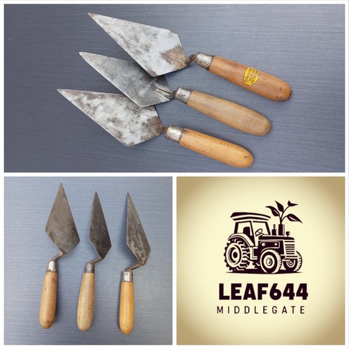 Bricklaying trowels old - 3x,