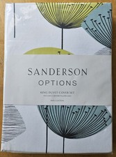 SANDERSON KING SIZE Duvet Cover Set DANDELION CLOCKS CHAFFINCH New 100% Cotton