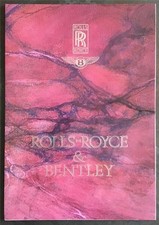 BENTLEY & ROLLS ROYCE Sales Brochure 1989 SILVER SPUR Mulsanne CORNICHE Turbo R