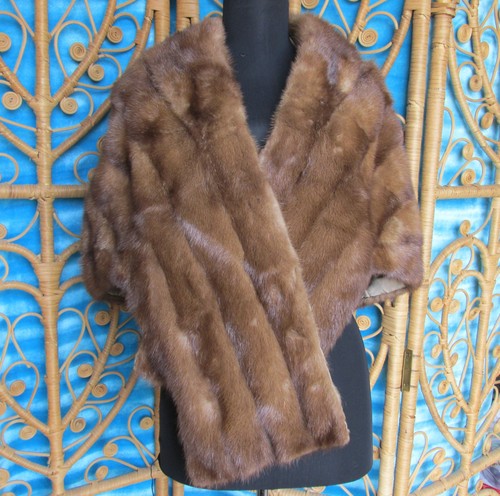 Vintage honey brown mink cape - vintage,