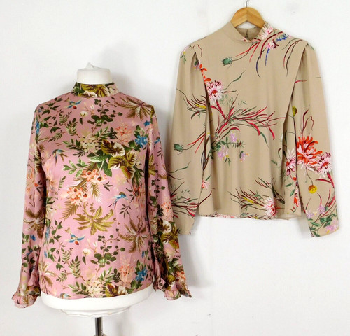 Floral satin blouse bundle - satin,