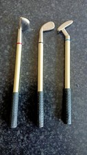 Mini Golf Club Pen Set - Red, Blue, Black Ink - Novelty Gift - No Box