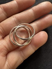 925  Sterling Silver Russian Wedding Band  Ring -UK Size I